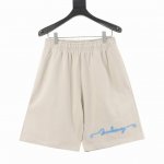burberry巴宝莉Bbr 绳字绣花短裤 原版6700购入，面料采用420G全棉鱼鳞毛圈面料制成，灰白色布料，订染，定制绣花粗绳。粗绳1000码起订量，染色还