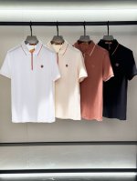 p270，Hermes/爱马仕， 2025春夏新品，专柜同步有售，简约时尚休闲Polo短袖，原版进口面料，舒适透气，顶级刺绣工艺字母图案装饰Logo，档次极高，