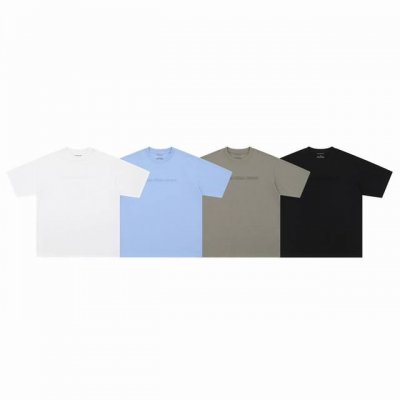 Calvin Klein Ck 新款全拼字母3D浮雕Logo印花情侣圆领短袖 T恤-原版代购品质 Color：黑色 灰绿色 蓝色 白色 Size：S M L X