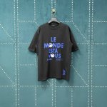 100 路易威登 1V 25Ss 员工限定法语印花短袖T恤 Lv008 轻奢主义 男女日常通勤穿搭必备单品 正确版本 随意对比 详细特征 · 260克100%