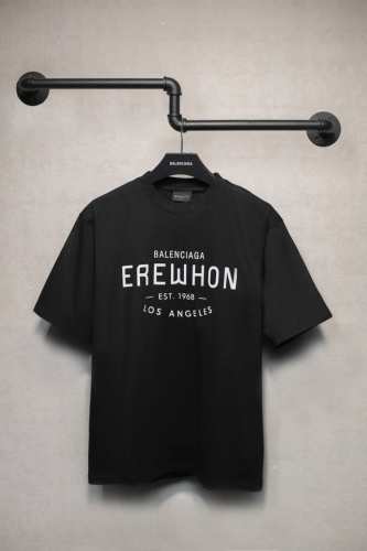 Aeniaa 巴黎世家 Erewhon合作系列印花短袖T恤 克重240 工艺洗水处理 椭圆裂纹机印花 数码直喷网点工艺 对位整齐 无毛边 进口环保浆料刮浆 效果