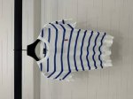 上新原单高端品质 Ralph Lauren Pol* 2025春夏最新系列！撞色条纹针织短袖！定制羊毛针织材质 通体撞色条纹清爽夏日配色上身巨显白 胸前经典刺绣