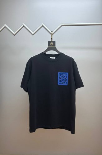 120 顶级最高版本 Loewe 罗意威 口袋刺绣图案圆领短袖T恤半袖 男女同款 情侣款 宽松版型 最高版本 原版面料 高版本 高品质 所有细节 面料辅料工艺