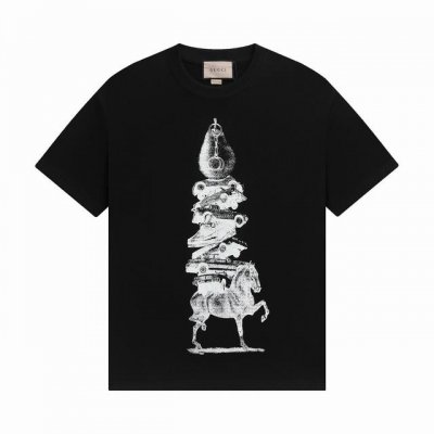 款号11590P80 （顶级版本，官方品质） - Gucci~古驰 当季新品数码印花短袖T恤，耐洗不掉色。 - 购入原版开模打造，全套定制辅料，细节决定成败。