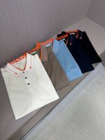 H家25Ss早春新款一体裁片翻领短袖Polo 原版定制 进口纱线色染 经典百搭 舒适透气 高端 5色 颜色：黑色，藏蓝色，浅蓝色，深卡其，浅杏色 码数：48-5