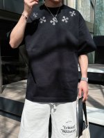 2025Ss 克罗心家春夏新款半袖 爆款定制纯棉面料 重工洗水，面料舒适质感 码数：S-Xl