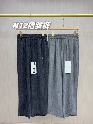 包，一包两条，夏日首选运动褶皱防晒裤，高奢感视觉冲击！Lulu2025夏季新款女士高腰抽绳运动防晒褶皱裤，客供速干褶皱面料，夏天就要穿的防晒阔腿裤，完全不挑身材