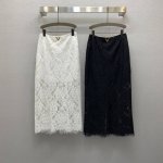 Va*25Ss 气质高腰金属扣点缀小A摆蕾丝半裙，高级面料，颜色:图片2色，面料：进口蕾丝面料 Smlxl