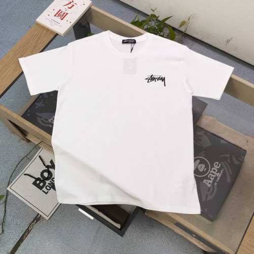 上新 款号：Tx351 2025新款Stussy斯图西Tough Gear蚊香字母图案Logo印花休闲情侣短袖T恤，轻奢高级，上身效果，绝绝子，采用250克纯棉