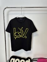 款号 Hmy140# lv路易威登大标Logo3D立体发泡印花情侣短袖T恤 正儿八经280克纯棉双砂面料 所有面料均已提前做过缩水 品质第一 所见即所得 不会洗