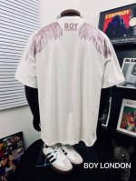 boy London25粉鹰冰刀大翅膀情侣短袖Tee男女同款 超高版本 经典图案设计 烫粉立体外凸印花 落肩袖质感拉满 大翅膀英文Logo吸睛有型 面料由品牌面