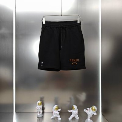 芬迪 Fendi 2025春夏新款短裤五分裤 定制专属400克重毛圈布纯棉面料 小恶魔之眼刺绣Logo工艺设计 颜色 黑色 尺码 S-2Xl