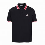 高版本 Moncler蒙口Mc 红领扣短袖Polo衫 采用原版 G定制珠地面料 螺纹同缸定染对格对纹零色差。纽扣原版1:1开模定做，领子颜色，尺寸比例还原原版。