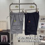 Adidas阿迪达斯夏款三叶草纯色工装大口袋 日系 休闲直筒 五分裤 定制高品质 工装面料 布料有额外做了一个 抛光 磨毛的一个处理 Ins小红书爆款上新 侧边