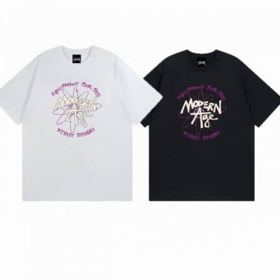 Stussy 斯图西 25Ss 印花短袖 高版本 重工 短袖T恤 顶级用料 限量发售！ 面料：250克 双纱双股用料 预缩定型 具有良好的吸汗性.可以保持干爽舒