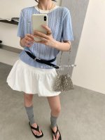 笑脸挑洞圆领短袖
