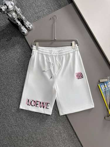 套装款！Loewe罗意威 2025新款 轻奢主义 镂空刺绣字母Logo 后开袋 男女日常通勤 穿搭必备 休闲短裤 定制毛圈面料 进口机高密度刺绣 内包边处理，无