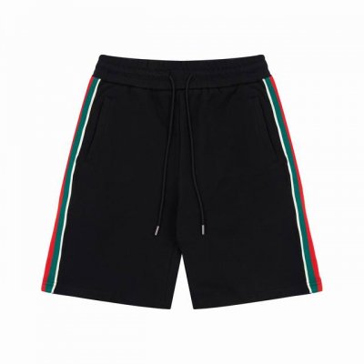 Gucci 古驰 经典侧边织带短裤 夏季新款 侧边红绿条纹织带背面双G互扣毛圈五分短裤 专柜定制纯棉面料 超级质感柔软透气 时尚男女同款休闲短裤 Color:
