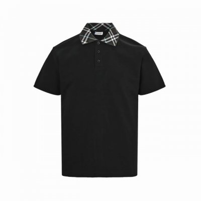 burberry 巴宝莉 25Ss 格纹领Polo短袖 原版定制270G珠地布料，以经典设计与高品质面料著称，采用意大利或葡萄牙生产的棉质珠地网眼布，部分款式含