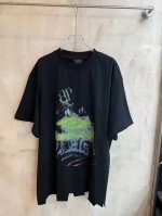 1219# Blcg 25Fw新款模糊Logo割破工艺短袖T恤 黑色 1234