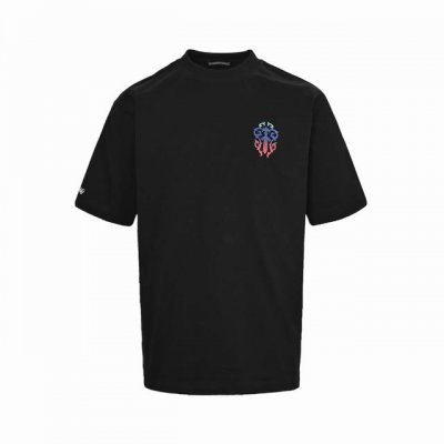 chrome Hearts 克罗心 25Ss 渐变马蹄印花短袖 轻奢主义男女日常通勤穿搭必备单品正确版本欢迎对比详细特征 280克 %纯棉双纱汗布面料 同缸定染