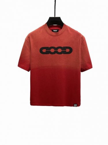 款F42-1 Good 市场顶级品质 goodbrand 25Ss爆裂纹字母印花重磅短袖T恤 yb一比一开发 100%棉 采用订色订染毛圈纯棉衣面 320G双股