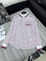 爆款现货 原单品质 Gucc*｜2025新品翻领撞色印花真丝衬衫 系列款 定制Yb材质 高级肌理细腻 极简主义常规剪裁 个性时髦 彰显纯欲调性 经典百搭色系 洋