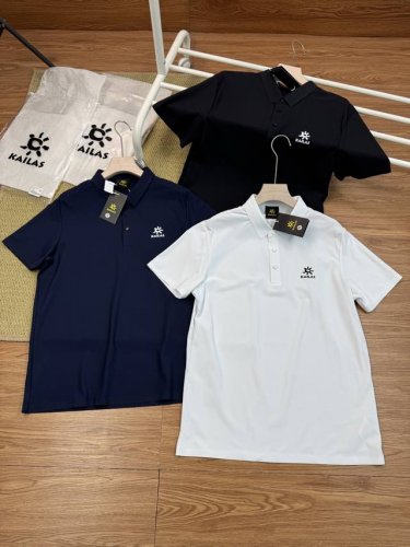kailas 凯乐石三色品质经典印花Logo男士翻领无痕冰丝短袖Polo衫 舒适可运动功能面料激光切割无痕压胶工艺 这款Polo品牌方客供面料，采用备受好评的锦