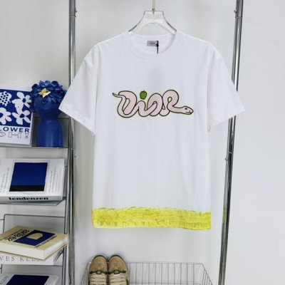 175 当天到货 现货现配 Dior 迪奥 Diorkaws 联名 25Ss蛇年限定系列重工金蛇献瑞鸿运缠身短袖T恤 独家首发高定 面料采用310克重双纱精梳棉