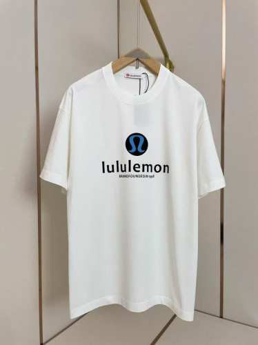p170 Lululemon硅胶字母T恤 双层螺纹领口 肩部通肩压条 280克纯棉面料舒适透气 白色 男女同款 码数S-Xxl 2025
