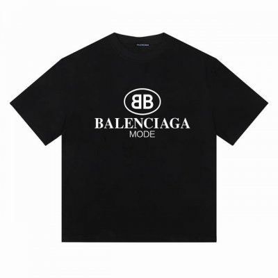 balenciaga巴黎世家Mode短袖半袖T恤 采用230G双纱100%精梳纯棉面料 螺纹定织定染无色差！采用过肩拉条工艺，百洗不变形！ -采用高端印花，百洗