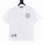 Chrome Hearts 克罗心 25Ss 水墨晕染马蹄印花短袖 面料采用280克重精梳棉，定制32支1*1螺纹，成衣两遍水洗处理，面料舒适亲肤无异感，定制定