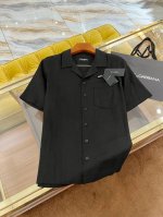 2025Ssdg最新款亚麻套装 口袋Dg刺绣Logo 100%亚麻面料 一套入绝配 黑色 Size:44-54