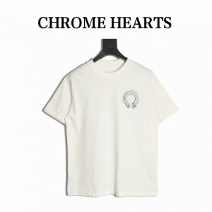 chrome Hearts 克罗心 中空浮雕马蹄短袖T恤 采用直喷进口机器印花 五金辅料均开磨定制 正确配置 黑色2025克罗心正品包装 280克定制定染双纱棉