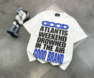 潮牌 Goodbrand彩钻情侣款短袖T恤！ 240G双纱潮牌专用棉，纹理清晰，质感满满，同缸定染1×1无色差精密纯棉螺纹，层搭叠穿，自留好货，强烈推荐~所有
