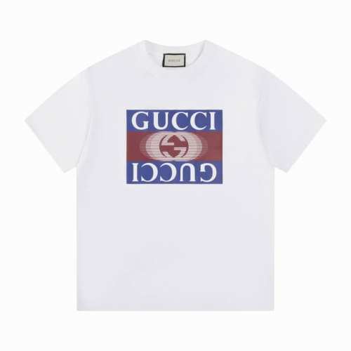 款号G12 批100 - Gucci 短袖T恤 男女同款 -采用原版280G100%纯棉面料 柔软舒适 螺纹同缸定染零色差 独家品质区别通货 欢迎对比 -颜色：