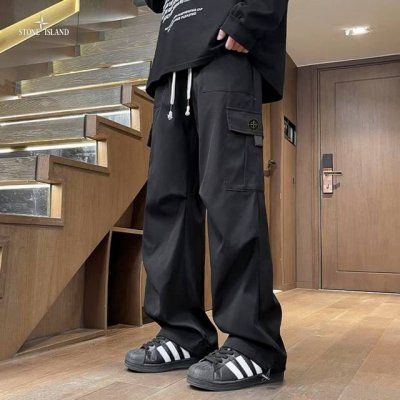 上新发140 Stone Island石头岛海外版25Ss新款三色重工水洗大口袋工装伞兵裤 裤子版型宽松 细节完美 水洗工装面料耐磨耐脏 立体裁剪宽松版型 进口