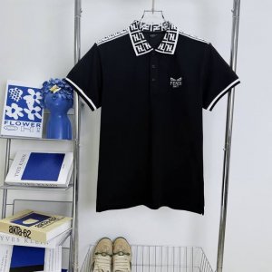 142 当天到货 现货现配 Fendi芬迪2025Ss小眼睛字母刺绣polo衫短袖 高版本 高品质 原版面料 字母领标识，肩膀织带，采用用原版面料胸前万针刺绣标