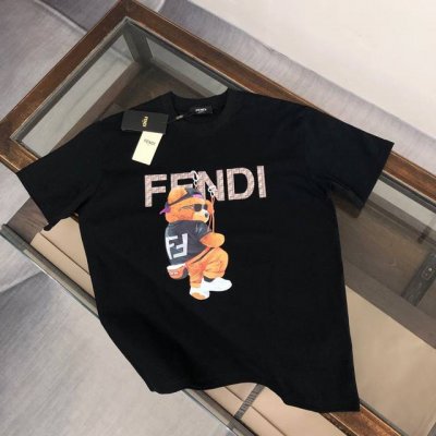 款号：G2107 Fendi 芬迪 2025夏季新款圆领短袖T恤！ - 260G双纱纯棉顶级面料 手感柔软 百分百纯棉独家出货 定染硫化黑无尘处理面料 -面料：