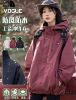 北面The North Face春季新款男女同款连帽夹克宽松拼接休闲外套百搭工装上衣冲锋衣，夹克衫上衣！ 男女同款高版本！冲锋衣外套的天花板级别！ 酷炫潮品！户