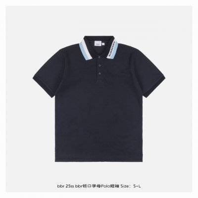 burberry 博柏利 25Ss Bbr领口字母Polo短袖 选用棉质珠地网眼布打造，定制材质 G长绒棉，衣领为双系统提花定织扁机制成，有弹性，不变形，衣服全
