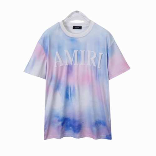 027# Amiri 新款短袖T恤，采用230克双纱满匹数码印花 尺码: M L Xl 2Xl 3Xl