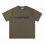 【灰褐色】 P80 fear Of God Fog复线Essentials 胸前硅胶字母Logo短袖T恤 原厂面料 克重240G，细节上的设计处理都是精心制作