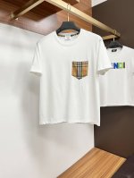 巴宝莉 25春夏新品品牌字母徽标标识短袖T恤 Ss定制80支双股丝光棉面料 黑色 白色 尺码M-3Xl报单请报身高体重