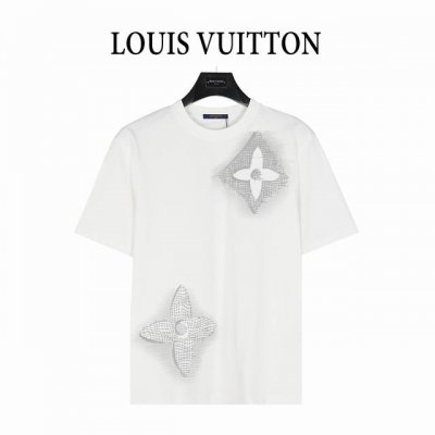 louis Vuitton 路易威登 25Ss 铅笔手绘大Logo老花刺绣短袖T恤 25年最新科德宝刺绣工艺 整衣档次十足 贵气不失格调 原版面料 官方同款 定
