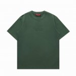 顶级复刻版本]品名: Gucci 古驰 新款刺绣Logo微标休闲短袖T恤 颜色：黑色 白色 墨绿 尺码：S-Xl 面料: 高密度定制珠地棉双纱面料重磅 砖柜同步