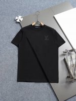 louis Vuitton 路易威登 1V 微宽版型 Xs-L 25Ss早春新品专柜走秀款 前后幅切割圆形撞色字母刺绣圆领短袖T恤，男女同款！官网同步，专柜纯棉