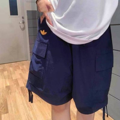 新款上新 Adidas阿迪达斯夏款三叶草纯色工装大口袋 日系 休闲直筒 五分裤 定制高品质 工装面料 布料有额外做了一个 抛光 磨毛的一个处理 Ins小红书爆款