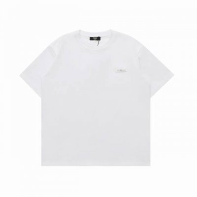 顶级复刻版本] 品名：Fendi 芬迪 新款微标Logo休闲圆领短袖T恤 尺码：S-Xl 颜色：黑色 白色 面料: 定制280克重磅双纱纯棉 芬迪春夏新款情侣款