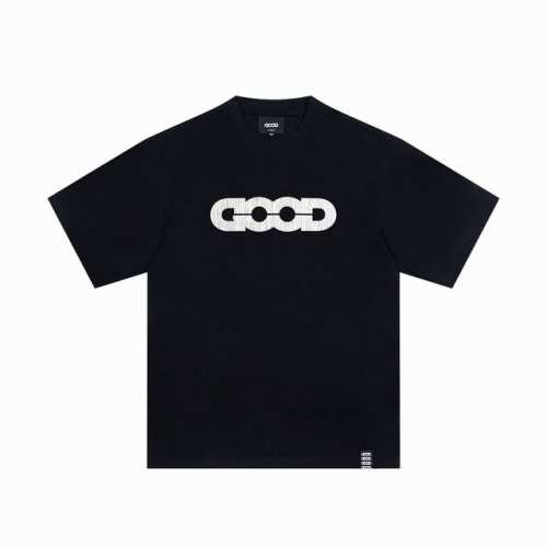 白底图 顶级版本 Goodbrand 23Ss Crackedshort爆裂纹Logo情侣宽松短袖男女T恤 颜色：黑色 白色 码数：S M L Xl